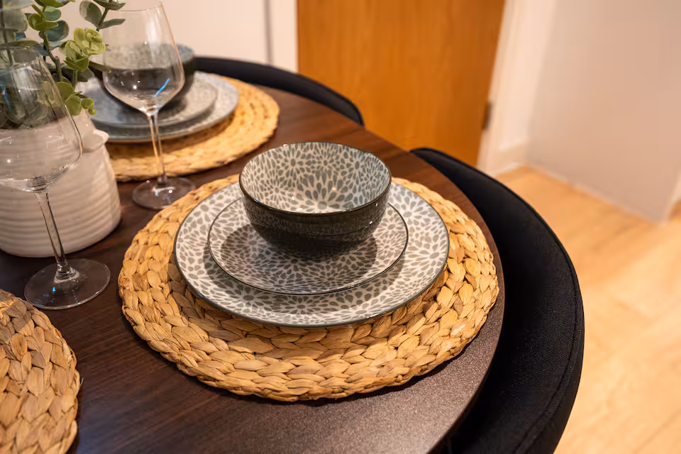 Guest-ready dining detail